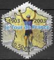 FRANCE - 2003 - Yt n 3583 - Ob - Cyclisme ; 100 ans Tour de FRANCE ; arrive