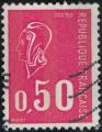 France 1971 Oblitr Used Marianne de Bquet 0F50 rouge Y&T 1664 SU