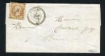 Rare lettre de Lesmont pour Brienne ( Aube 1856 ) avec un n° 13A - PC 1696