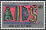 N.U./U.N. (New York) 1990 - Lutte contre le SIDA, 25c - YT 570 **
