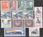 SUEDE Petit lot sympa de 14 timbres oblitrs entre 1966 et 1968.