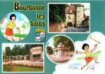 Bourbonne les Bains (11) - l'tablissement thermal, la fontaine, armoiries, synd