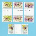 GRENADINES ST VINCENT PAIRES INSECTES LIBELLULES 1986 / MNH**