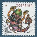 N948 Signes du zodiaque - scorpion autoadhsif oblitr