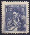 Tchcoslovaquie 1954  - Savant (chercheur), au travail - YT 760 