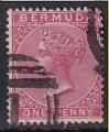 bermudes - n 18  obliter - 1884/93