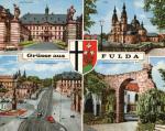 Fulda - Stadtschloss, Dom, an der Hauptwache, Römischer Bogen (1973)