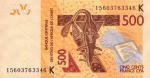 Afrique De l'Ouest Sngal 2015 billet 500 francs pick 719d neuf UNC