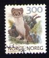 Norvge 1989 Oblitration ronde Used Mammifres Mustela erminea Hermine