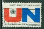 tats-Unis 1970 Y&T 914  oblitr 25e anniversaire de l'ONU