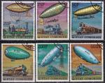 comores - n 179  182 + pa 121/122  serie complete oblitere,zeppelin - 1977