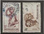 MADAGASCAR anne 1946  Y.T N303-306 OBLI cote  Y.T 2022 