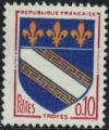 France 1963 Used Blason Armoiries de Troyes 0F10 Y&T FR 1353 SU