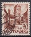 ALLEMAGNE occupation franaise Wrtenberg N 24 de 1948 oblitr