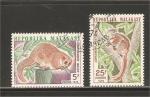 Madagascar - Scott 501-502  lemur /  lmurien
