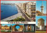 Grce - Thessalonique :Vues multiples - Carte crite 1976 - BE