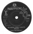 SP 45 RPM (7")   Paul McCartney  "  No more lonely nights  "  Angleterre
