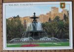 CP ES - Costa del Sol Malaga fontaine Las tres gracias et Alcazaba (timbr)