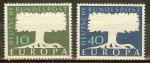 ALLEMAGNE N140/141** (europa 1957) - COTE 5.00 