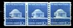 AM18 - 1973 - Yvert n 1008a - Jefferson Memorial et Signature (bande de 3)