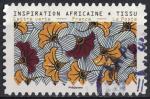 France 2019 rond Tissus Motifs Nature Inspiration Africaine Timbre 01 SU
