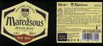 Belgique Lot 2 tiquettes Bire Beer Labels Maredsous Abbaye Brune
