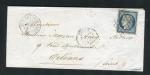 Rare lettre des Batignolles pour Orléans ( Seine 1851 ) avec un n° 4a Bleu Foncé