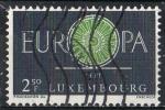 Luxembourg 1960; Y&T n  587; 2f50, Europa, noir & vert-jaune