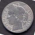 Pice 1 Franc argent Crs France 1872 - Lettre petit A