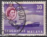 SINGAPOUR N 38 de 1955 oblitr