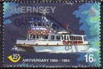 Guernesey 1994 - 25 ans de l'indpendance postale, ferry, obl. - YT 666/SG 645 