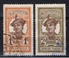 Martinique / 1908-18 / YT n 61 & 62 oblitrs