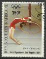 Centrafrique 1984; Y&T n PA 302; 350F J.O. de Los Angeles, gymnastique cerceau