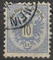 Autriche - Empire - 1883 - YT n 43  oblitr