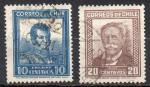 CHILI N 151 et 152 o Y&T 1931-1932 O'Higgins et Gnral Bulnes