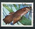 Timbre du NICARAGUA  PA  1981  Obl  N 965A  Y&T  Poissons