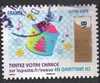 France 2017; Y&T n aa1495; LV 20g, moulin  musique, timbre  gratter