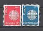 Europa 1970 Suisse Yvert 855 et 856 neuf ** MNH