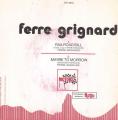 SP 45 RPM (7")  Ferre Grignard  "  Railroad Bill  "