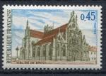 Timbre FRANCE 1969   Neuf *   N 1582  Y&T  Eglise de Brou
