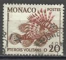 Monaco 1960; Y&T n 542; 0,20F faune, poisson