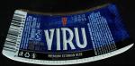 Estonie tiquette Bire Beer Label Viru Premium Estonian Beer