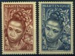 France, Martinique : n 226 et 227 xx anne 1947