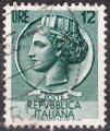 Italie - 1953/54 - Yt n 650 - Ob - Srie courante monnaie syracusaine 12 lires