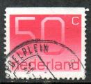 Pays-Bas Yvert N1104b oblitr 1979 nombre 50c rose ND horizontal haut