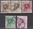 ALGERIE 5 timbres au type "rue de la Kasbah" de 1926/38 oblitrs
