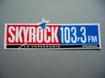SKYROCK 103,3 FM STRASBOURG autocollant publicitaire radio 