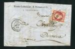 Belle lettre en triple port de Charleville pour Auxerre ( 1859 ) avec un n° 17A