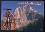 CPM LE COL DU GRANIER  Le Mont Granier Couple savoyard sculpt d'une pice dans un tronc de tilleul