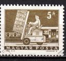 EUHU - 1964 - Yvert n 1573 - Chariot lvateur hydraulique et chariot postal.